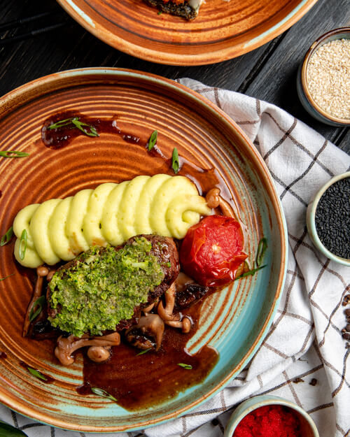 Carne com Purê